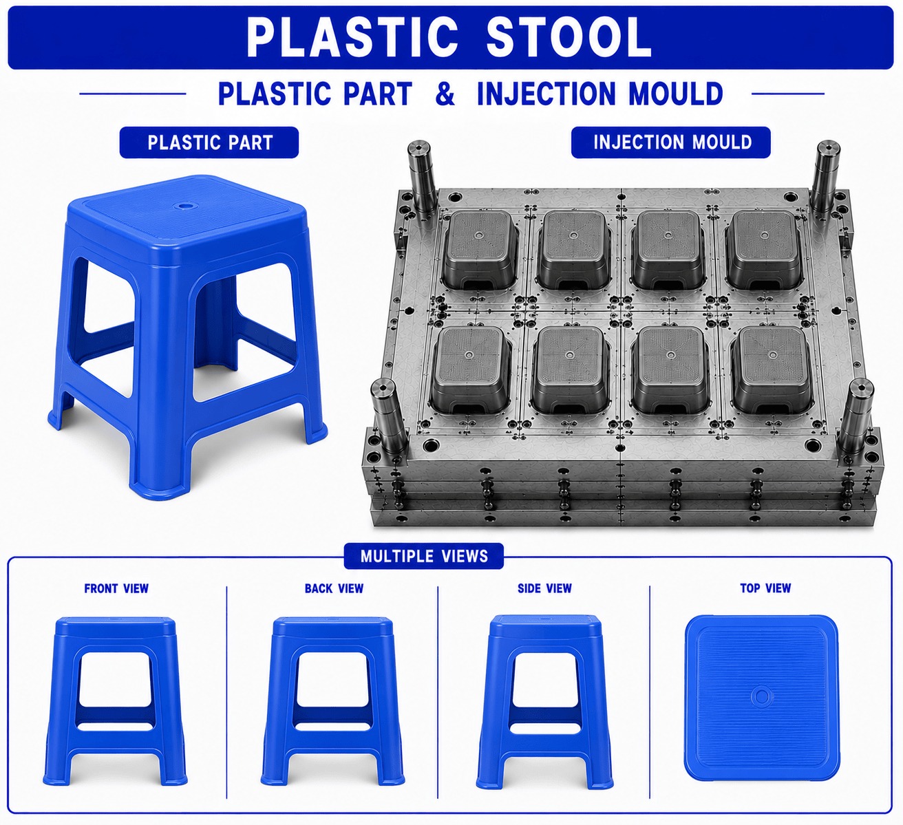 Plastic Stool Mould and Moulding Service